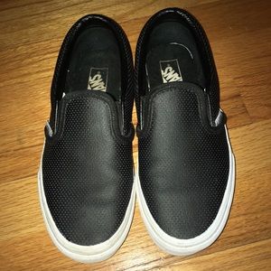 black leather vans size 3